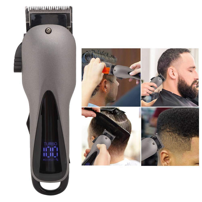 [Australia] - Qkiss LED Adjustable Hair Trimmer Electric Barber Hair Cutter Hair Clipper Haircut Machine 