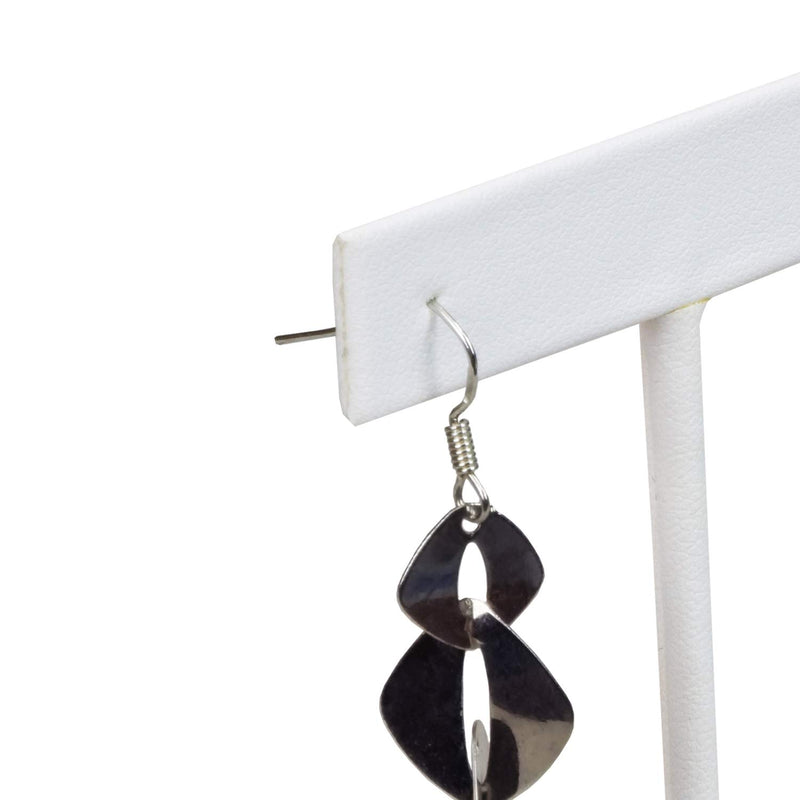 [Australia] - Ikee Design 6 Pcs Set Premium White Leatherette T- Shape Style Earring Display Stand, Earring Stand Jewelry Display for Showroom, Tradeshow, and Showcase Display, 2 1/2”W x 4 1/2"H 