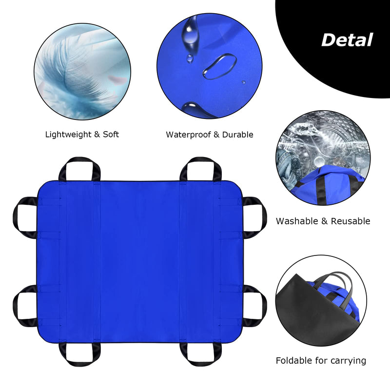 [Australia] - [LOSCHEN] Transfer Sheet ，Patient Transfer Board with Eight Handles,Suitable for Obese People,Elderly People and Patients who Need to be transferred(120 * 100cm（48 * 40inch, Blue) 