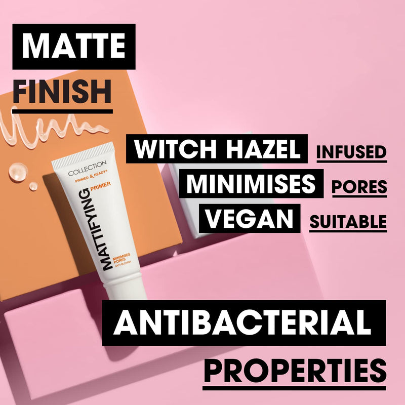 [Australia] - Collection Cosmetics Primed and Ready Mattifying Pore Minimiser, Matte Facial Primer For Dry Skin, 25ml, Transparent 