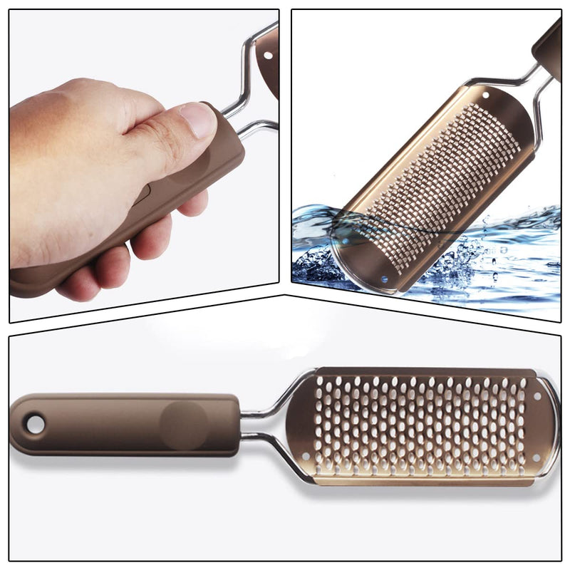 [Australia] - Pedicure Surface Rasp Tool Stainless Steel Foot Scraper Foot Pedicure File Tool for Both Dry and Wet Cracked Feet, Silver 