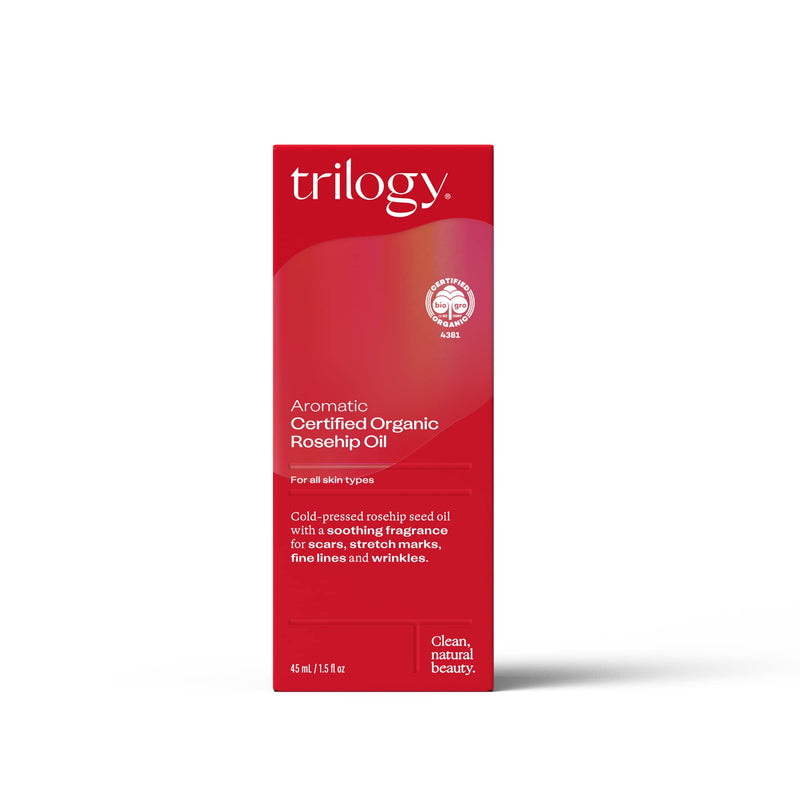 [Australia] - Trilogy Aromatic Certified Organic Rosehip Oil, 1.5 Fl Oz - For All Skin Types - Soothing Fragrance - For Stretch Marks, Scars, Wrinkles & Fine Lines 