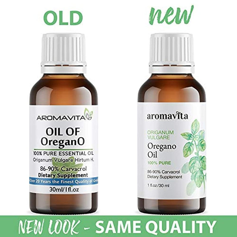 [Australia] - Aromavita Essential Oil of Oregano - 100% Pure Undiluted, Non GMO, Extra Strength Organic Greek Oregano Oil - Over 86% Carvacrol Oregano Extract, 30ML 