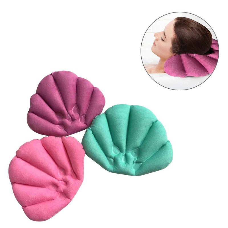 [Australia] - SUPVOX Inflatable Bath Pillow Flower Shaped spa Neck Support Bath Pillow with Suction Cups for Bathtub hot tub Jacuzzi Whirlpool Home spa tub 