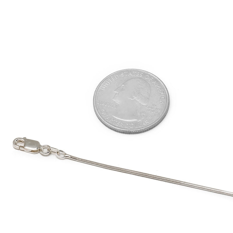 [Australia] - 925 Sterling Silver 1.2MM Italian Snake Anklet Lobster Claw Clasp 10.0 Inches 