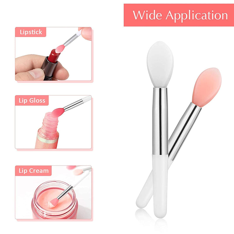 [Australia] - SALOCY Silicone Lip Brush,Lipstick Applicator Brushes,Makeup Brushes,9Pcs 