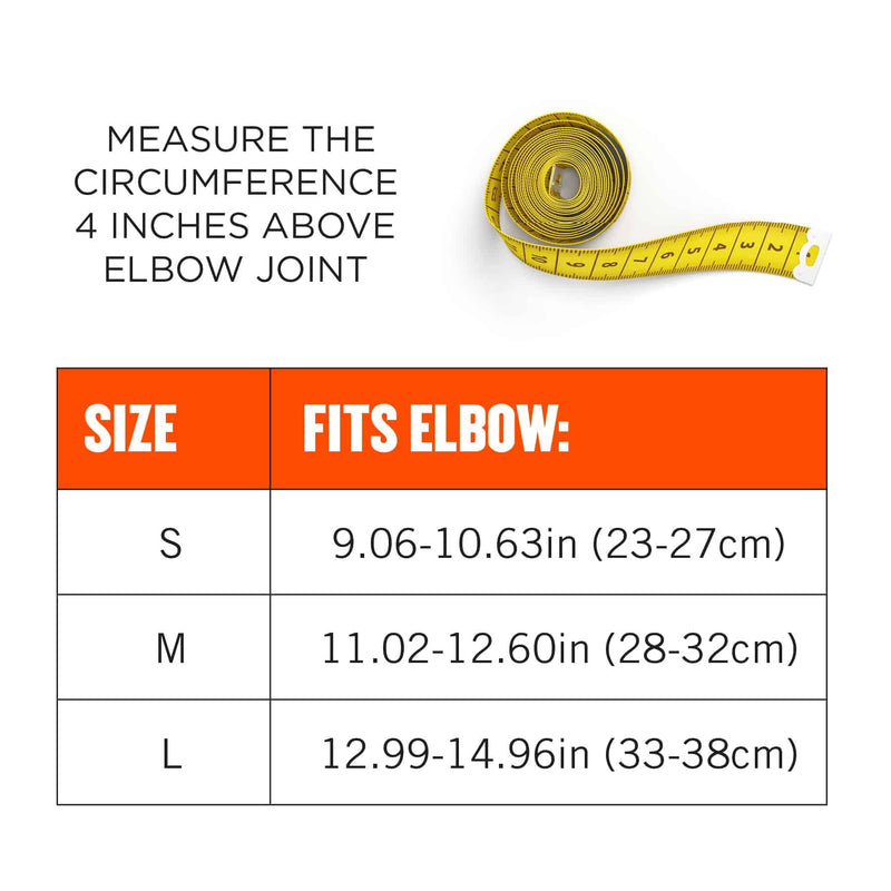[Australia] - Ergodyne - 16593 ProFlex 651 Elbow Compression Sleeve, Brace Support for Men and Women Black Medium 
