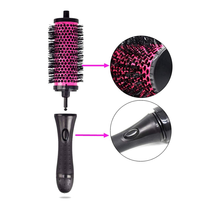 [Australia] - LIGICKY Blowout Brush Set with Detachable Barrels Round Brushes Hair Styling Tool, 1 Handle 6 Barrels, Small Medium Large 7 Piece Set 