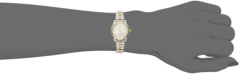 [Australia] - Timex Classic 25 mm Women's Two Tone Stainless Steel Bracelet Date Window Quartz Watch 