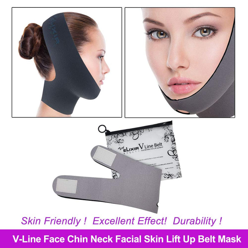 [Australia] - The Elixir Beauty Anti Wrinkle Face Slimming V Line Face Slim up Belt Band Strap, Slimming, Lifting, Small Small (Pack of 1) 