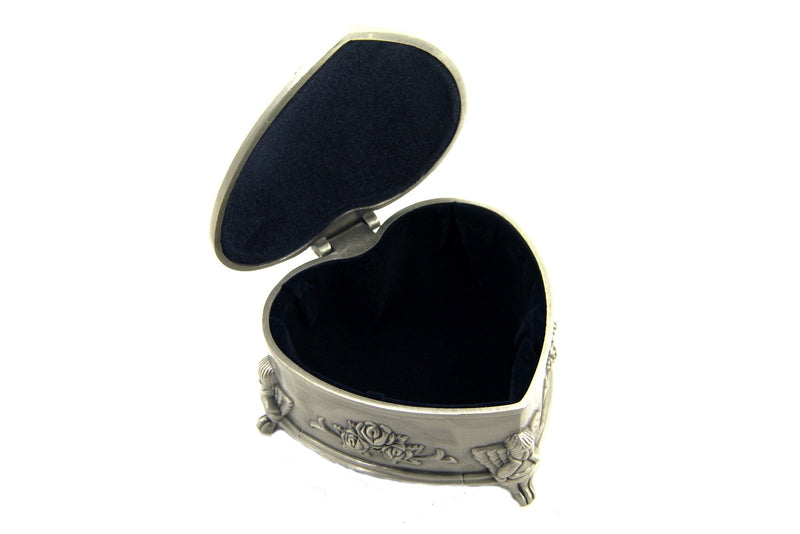 [Australia] - Claddagh Celtic Jewelry Box Heart-Shaped Pewter Made in Ireland 