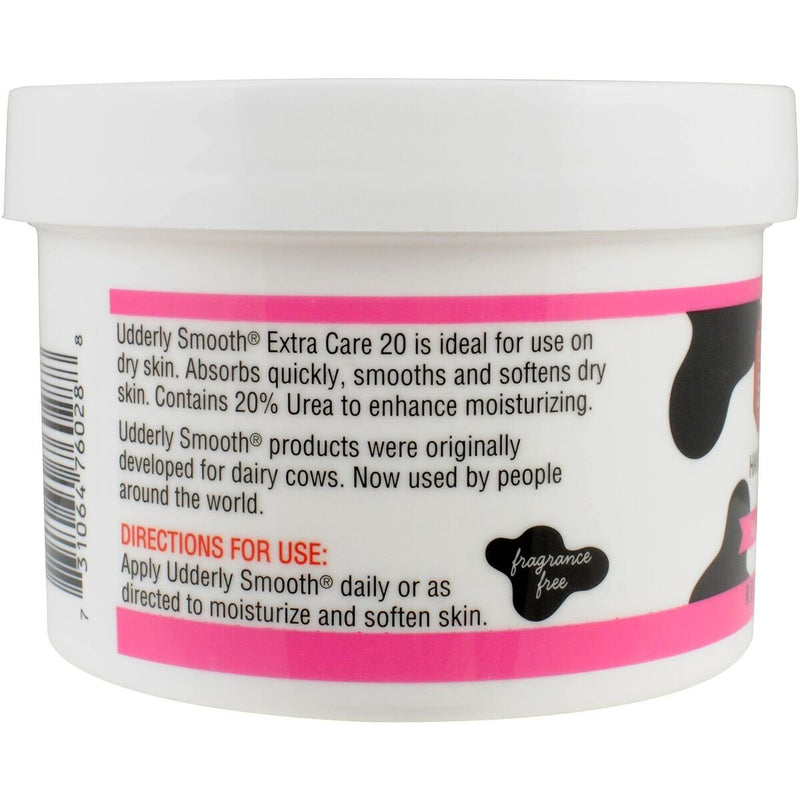 [Australia] - Udderly Smooth Extra Care Cream with 20% Urea for dry skin, Unscented, 8 Ounce, 2 Count 