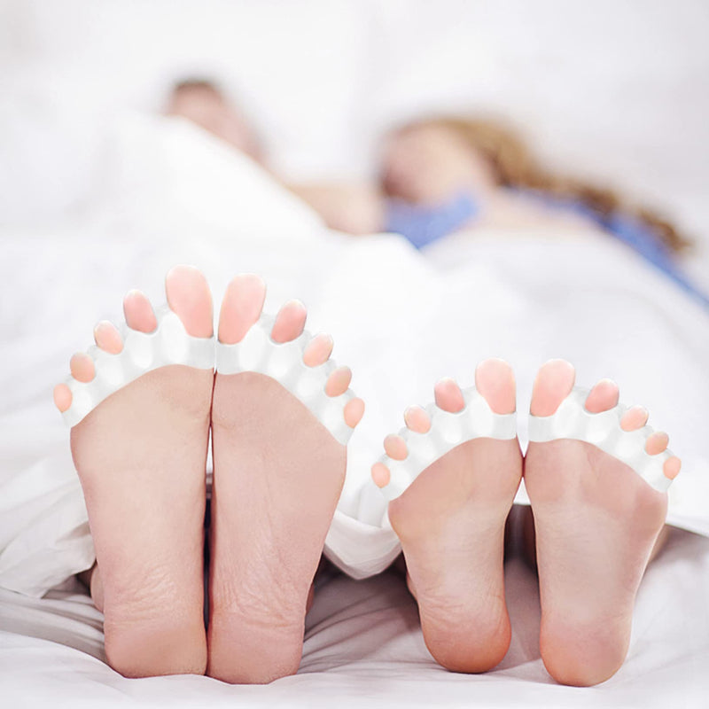[Australia] - TONITTO 6Pairs Toe Separators for Bent Toes Curled Toes, Soft Toe Straightener Toe Spacers Prevents Overlapping Toes 