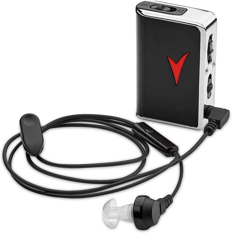 [Australia] - Personal Sound Amplifiers - (2 Pack) Personal Audio Amplifier Device and Voice Enhancer Device for Sound Gain of 50dB, Up to 100 Feet Away, Pocket Hearing Devices 