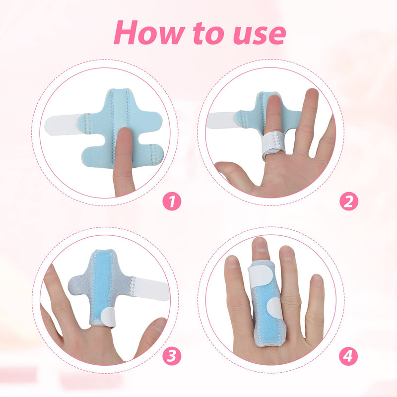 [Australia] - SAVITA 4pcs Finger Splints, Finger Straightener Finger Stabilizer Brace Finger Support for Trigger Broken and Strained Fingers (4 Colors) 