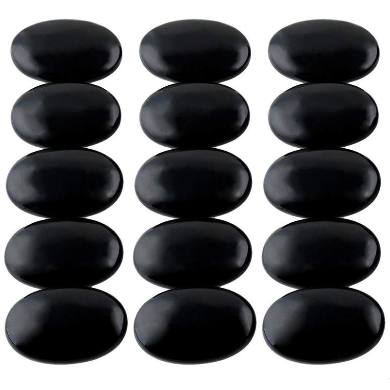 [Australia] - Nupuyai Obsidian Palm Worry Stone for Therapy, Oval Pocket Massage Stone Healing Crystal for Meditation 6cm Black/Obsidian 60mm 