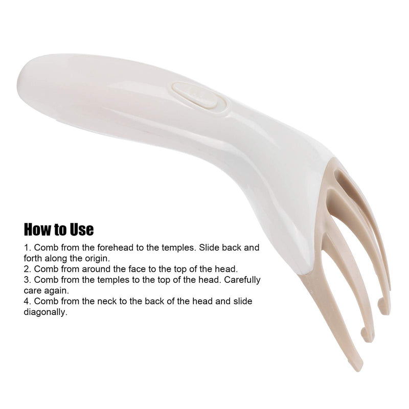 [Australia] - Garosa Electric Scalp Five Claw Massager USB PlugIn Portable Full Body Head Massager Vibration Scalp Massage Tool for Relaxation Home Office Hand Held White,bathroom supplies 