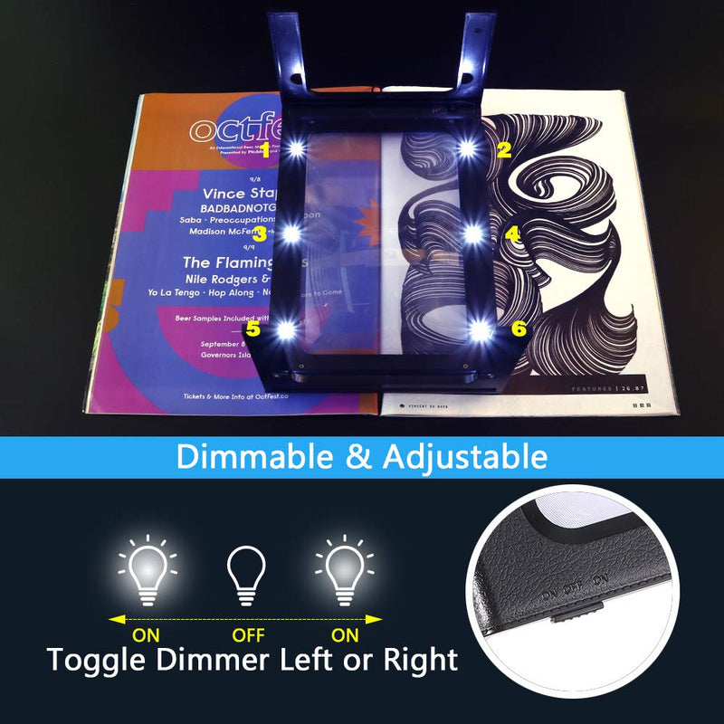 [Australia] - Large Full-Page 3X Magnifying Glass Hands-Free Rectangular Magnifier LED Lighted Illuminated Foldable Desktop Portable for Elder Large 