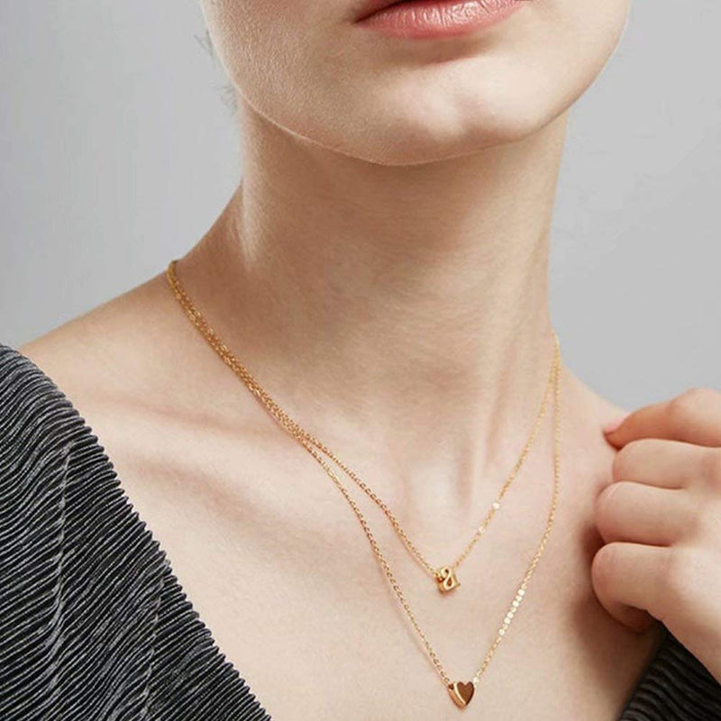 [Australia] - Dainty Tiny Initial Necklace, 14K Gold Plated Lowercase Letter Necklace Small Initial Pendant Necklaces for Women Girls Personalized Minimalist Delicate Monogram Children Kids Alphabet Necklace A-Gold 