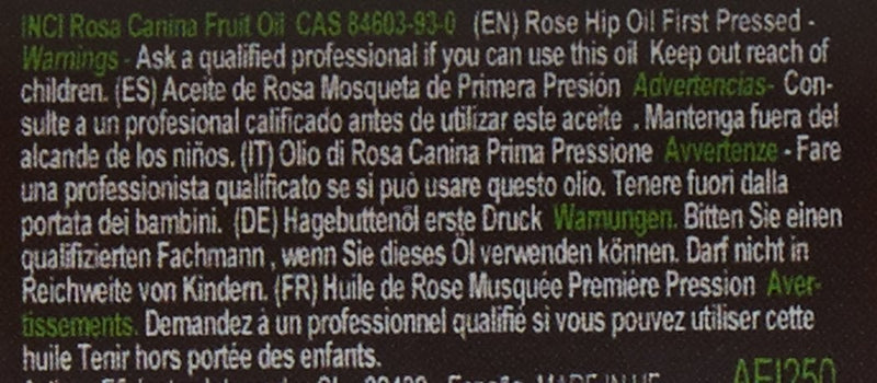 [Australia] - Pure Rose Hip Oil 250Produced in Patagonia Chile. Cold Press, Extra Virgen 