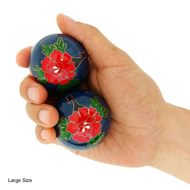 [Australia] - Top Chi Peony Baoding Balls with Bamboo Stand (Large 2 Inch) Large 2 Inch 