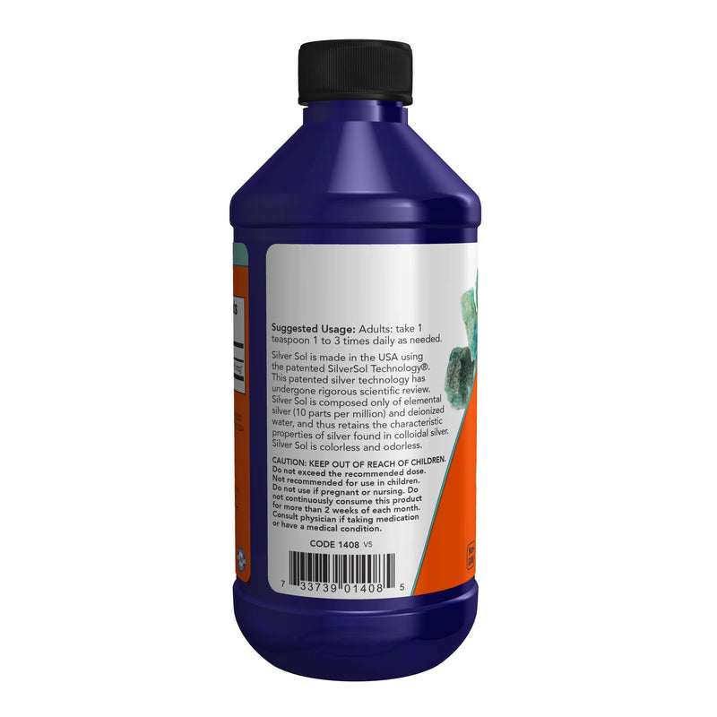 [Australia] - NOW Supplements, Silver Sol 10 PPM with Elemental Silver and Deionized Water, Liquid, 8-Ounce 