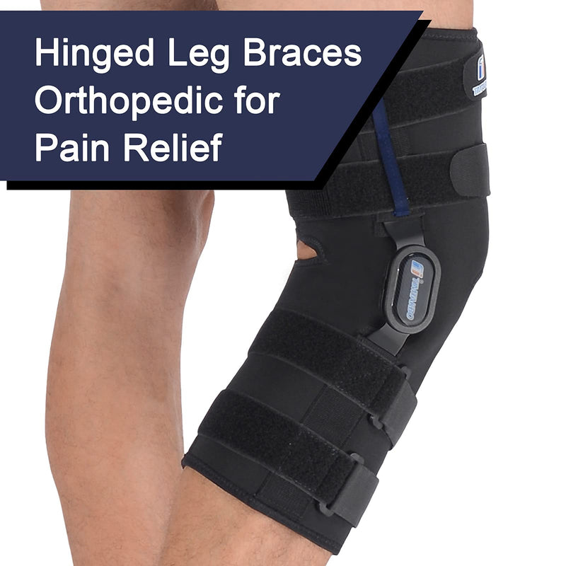 [Australia] - 16inch Tall Hinged Knee Brace with Full Support with 4 Compression Straps,2 Metal Stabilizers,Breathe Air Spacer Drytex Wraparound for Knee Pain Relief,ACL,Arthritis,Meniscus(S fit Upper 19-21"/Lower 11.5-14.5") Black S fit Upper 19-21"/Lower 11.5-14.5" 
