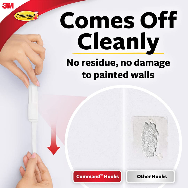 [Australia] - Command Medium Utility Hooks, White, 2-Hooks, 4-Strips, Organize Damage-Free 