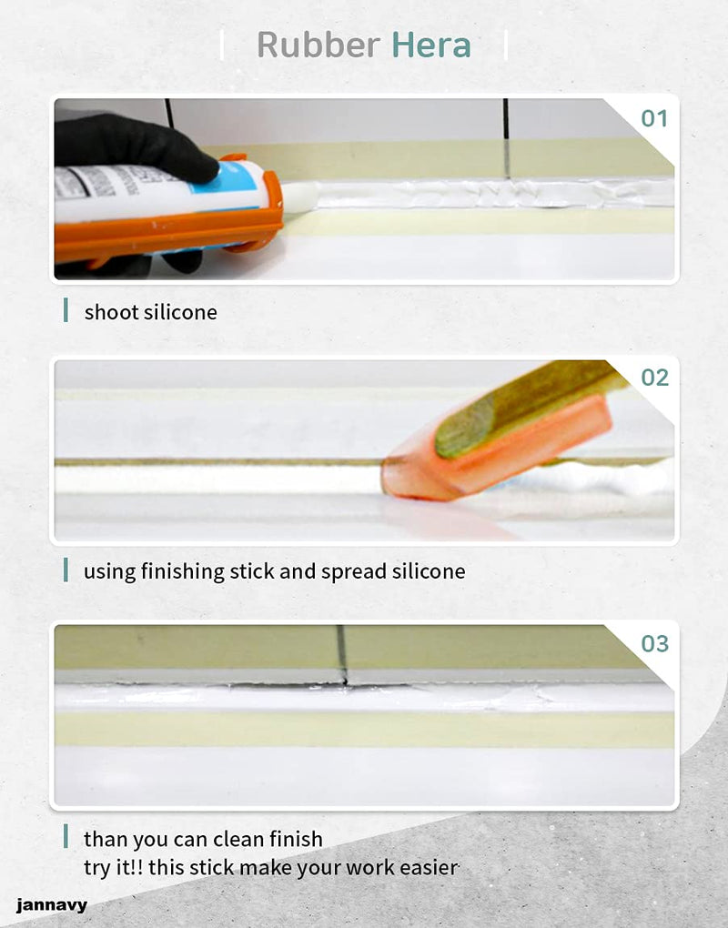 [Australia] - Jannavy Hand-operated Caulk Finishing Tool 4 Size Set Caulk Finishing Tools in the Nature of Handheld Tools, Used to Sculpt, Level, Smooth Out (4 Size Set) 