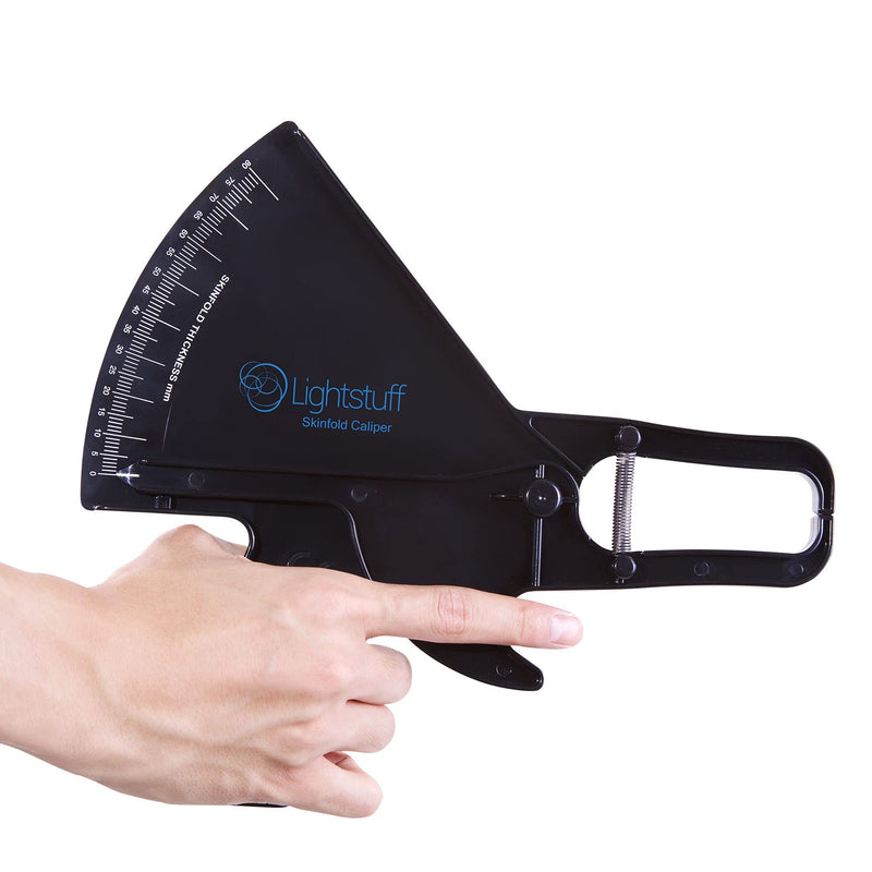 [Australia] - Lightstuff Precision Skinfold Caliper - Easy, Reliable Tool for Monitoring Body Fat - Quick Start Guide for Beginners, Detailed Booklet for Advanced Users - Measures up to 80mm in Skin Fold Thickness 