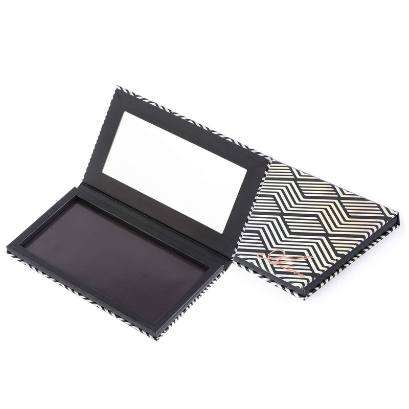 [Australia] - Allwon Magnetic Palette Black Empty Makeup Palette with Mirror and 20Pcs Adhesive Empty Palette Metal Stickers for Eyeshadow Lipstick Blush Powder 