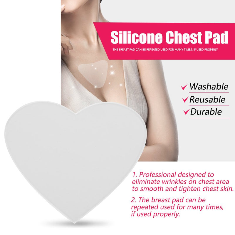 [Australia] - Chest Wrinkles Silicone Pads,Prevent Chest Wrinkles, Anti Wrinkle Chest Pads for Overnight Smoothing Silicone Pad For Cleavage & Decollete Skin Heart Shape 