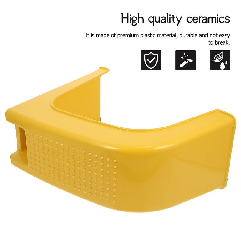 [Australia] - FRCOLOR Home Shower Foot Rest, Shower Stool Salon Step Pedicure Stand Shower Foot Stand Home Pedicure Foot Rest Beauty Footrest for Easy at Home Pedicure, 1pc (Yellow) 