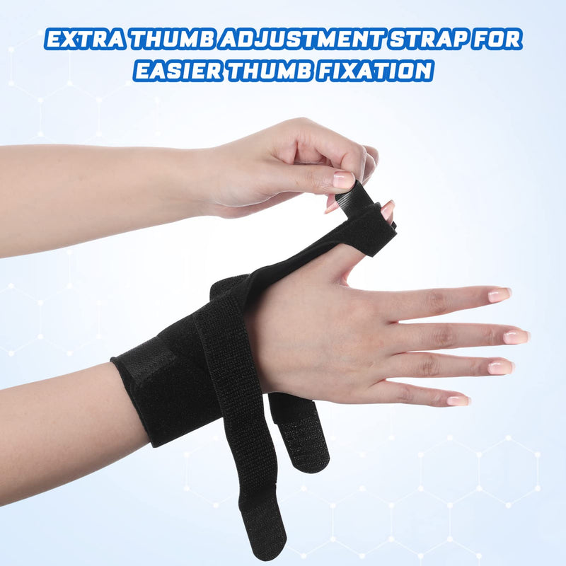 [Australia] - Wrist Thumb Brace Finger Splints- Hand Support for Carpal Tunnel Arthritis Pain Relief- Hand Brace with Thumb Stabilizer for Tendonitis Trigger Night Support Fits Middle Pinky Ring Finger carpal tunne 