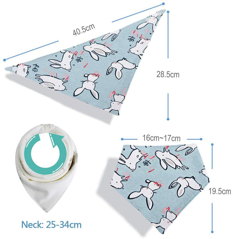 [Australia] - Lekebaby Baby Bandana Dribble Bibs Drool Bibs for Boys Girls Unisex,Teething Bibs,Pack of 8,Soft Fabric for 100% Comfort Absorbent with Adjustable Snaps,Gifts for Newborn and Toddlers Baby Boy 