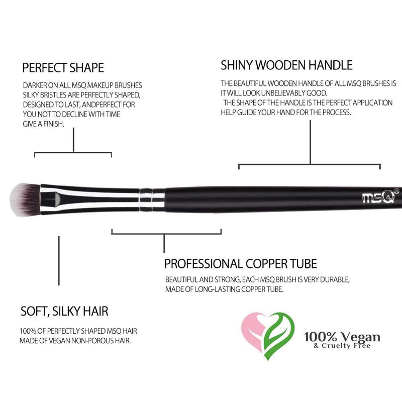 [Australia] - MSQ Eyeshadow Brushes Set 4pcs Makeup Eye Brushes Eyeshadow Blending Brush Eyebrow Highlighter Brush Beauty Brushes - Black 