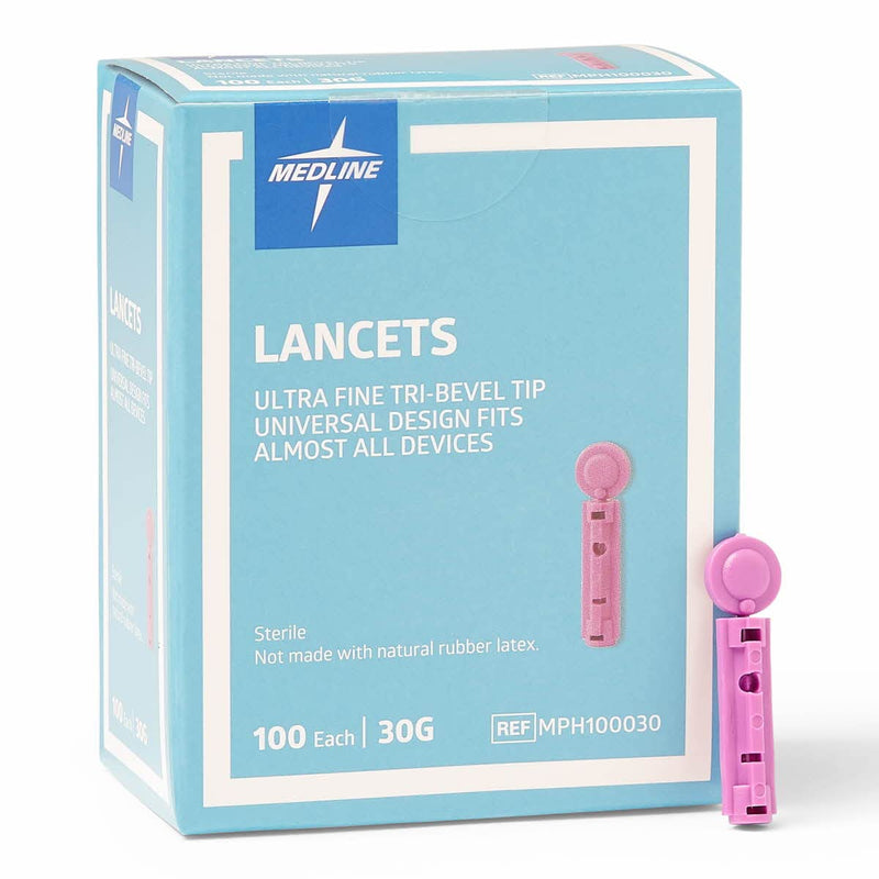 [Australia] - Medline General Purpose Lancet, Can be Used with Most Universal Lancing Devices, 30G, Box of 100 (Pack of 3) 