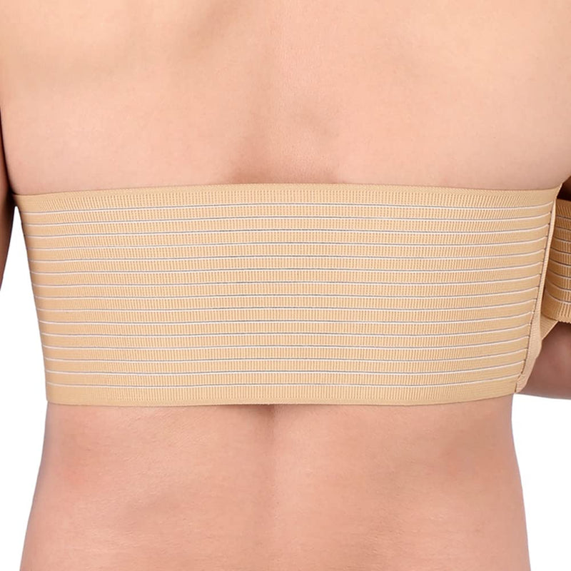 [Australia] - Arm and Shoulder Immobilization Brace - Left or Right - Adjustable Support and Fully Detachable for Customized Fit - Skin Friendly - Unisex (40" - 44", Beige) 40" - 44" 