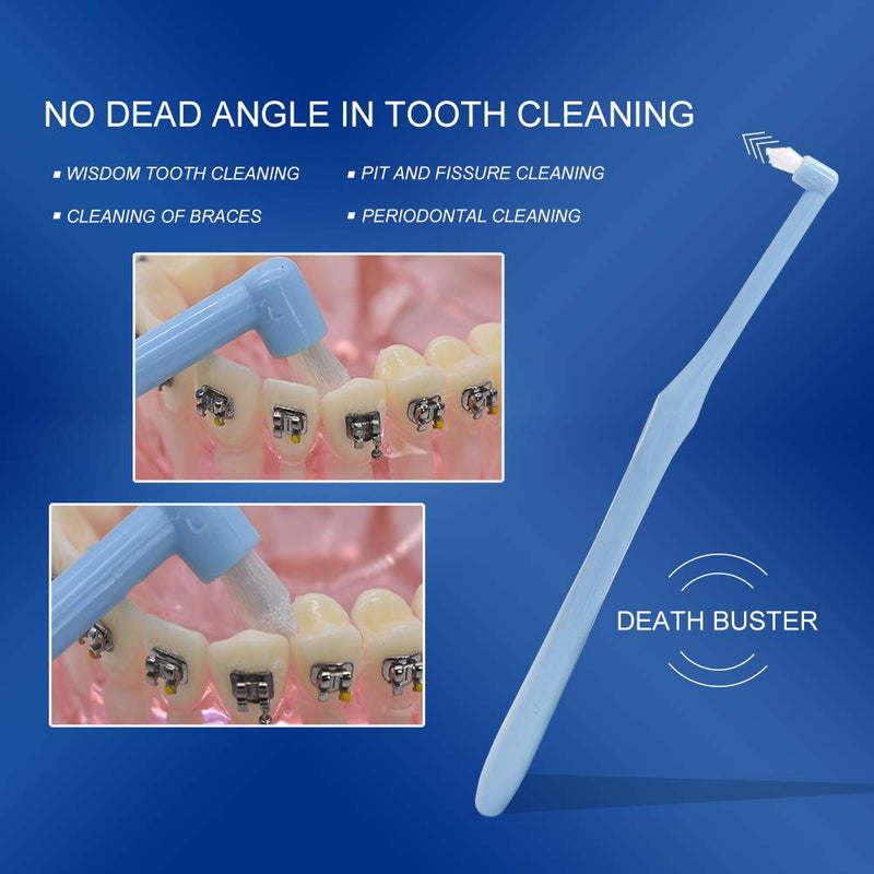 [Australia] - Angzhili 6 PCS Interspace Toothbrush for Teeth Detail Cleaning and Braces Clean Soft and Compact Trim Tooth Toothbrush Rose Red, Blue, White… 