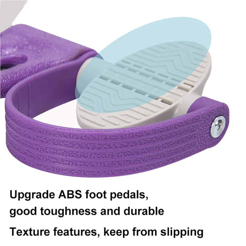 [Australia] - AIKOTOO Pedal Resistance Band Elastic Pull Rope Fitness Sit-up Exercise at Home Gym Yoga Workout Equipment Multifunction Pedal Arm Leg Trainer Slimming Bodybuilding Abdominal Training Purple 
