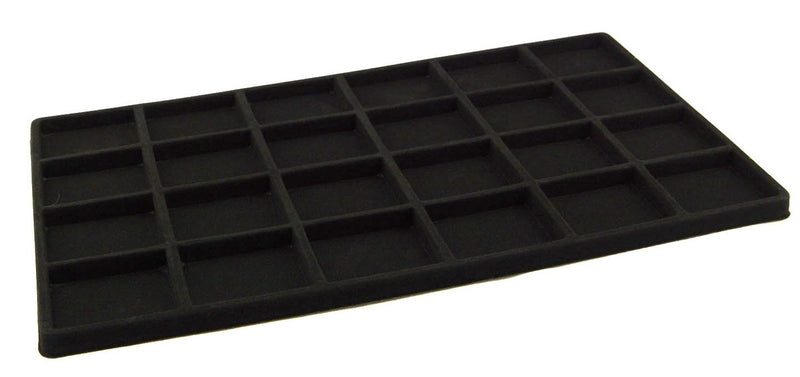 [Australia] - 2 Black 24 Slot Pendant Jewelry Showcase Display Tray Inserts 