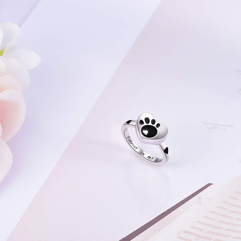 [Australia] - IOHUPCI Cremation Ring for Ashes 925 Sterling Silver Daisy Urn Ring Jewelry Keepsake Hold Loved Pets Dog Cat Ashes 