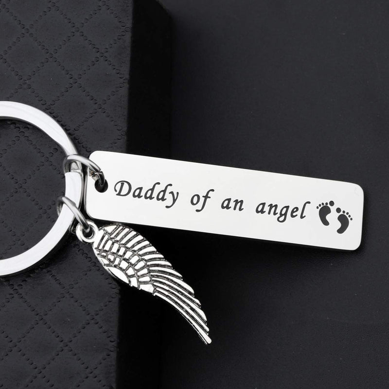 [Australia] - WUSUANED Baby Memorial Keychain Mommy/Daddy of an Angel Miscarriage Jewelry Loss of Child Gift daddy of an angel keychain 