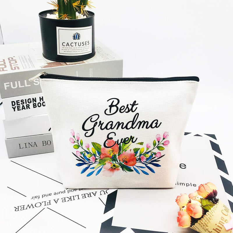 [Australia] - Grandma Gifts Best Grandma Ever Makeup Bag Mother's Day Gifts Grandmother Birthday Gifts Nana Gift for Mom from Granddaughter 