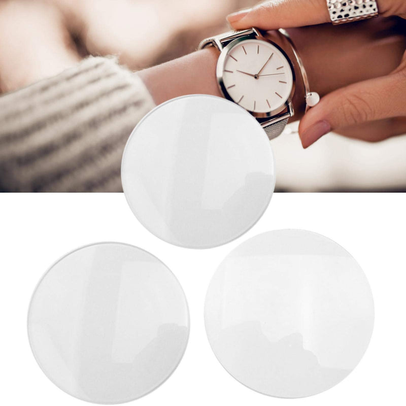 [Australia] - 3pcs Single Dome Watch Glass Part,35/36/40mm,Replacement Round Transparent Watch Glass,Super Clear Lens,for Watchmakers and Watch Repairing Workers Protector 35mm 36mm 40mm watch part Tool Kit 