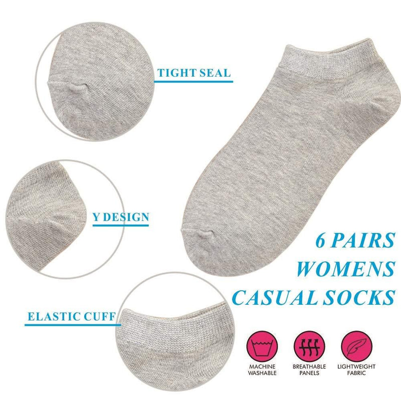[Australia] - YMWALK Women Socks Comfortable Cotton Casual Socks Low Cut Ankle Socks Breathable Liner Short Crew Socks for Running Walking Fitness Outdoor Sports 02-cream 