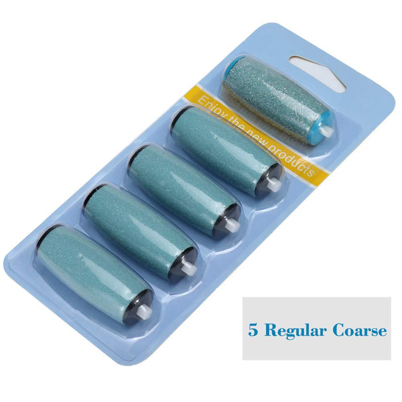 [Australia] - Replacement Roller Refill Heads for Amope Pedi Perfect Electronic Foot File (1 Extra coarse&4 Regular coarse) (1 Extra&4 Regular) 1 Extra&4 Regular 