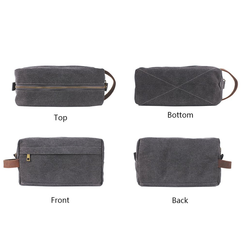 [Australia] - Canvas Shaving Dopp Kits Bag, Waterproof Travel Toiletry Kits Bathroom Shower Bags 