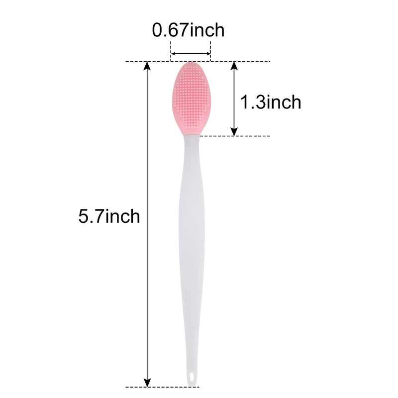 [Australia] - Lip Brush Tool,Double-Sided Silicone Exfoliating Lip Brush (2PCS) 