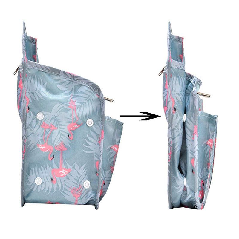 [Australia] - HOYOFO Backpack Organizer Insert Travel Rucksack Purse Insert in Bags Divider Foldable Nylon Shoulder Bag Organizer (Flamingo) Flamingo 
